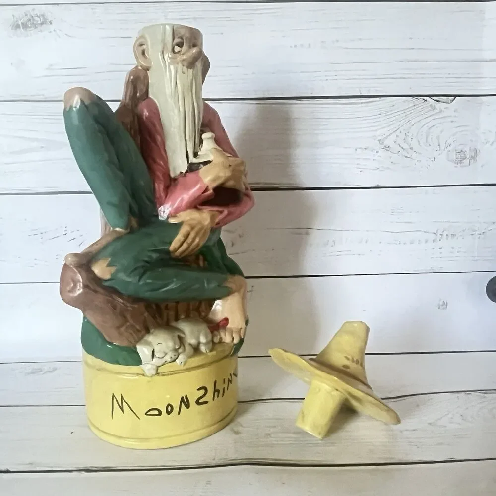 Stitzel-Weller Distillery Vintage 1969 Hillbilly Ceramic Decanter Barware Empty